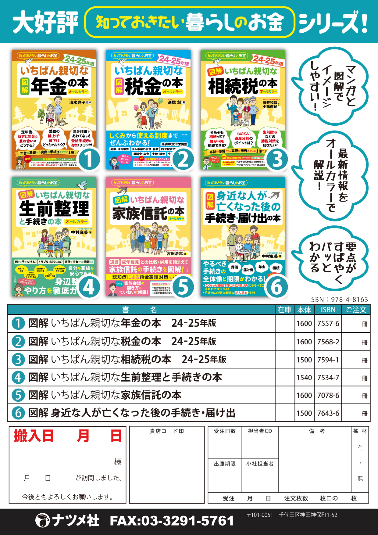 【知っておきたい暮らしのお金】シリーズ注文書