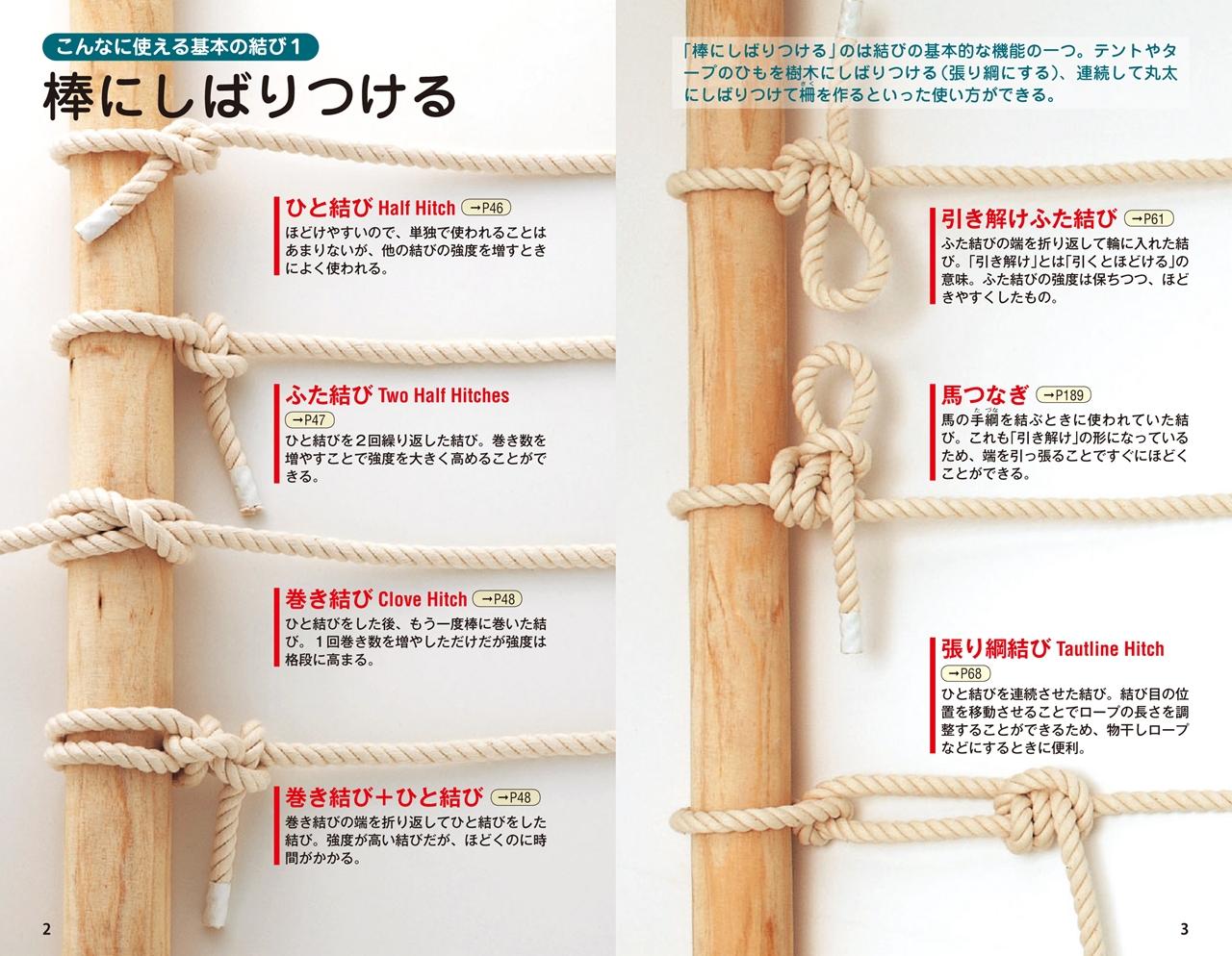 決定版 ひもとロープの結び方 便利手帳 ナツメ社