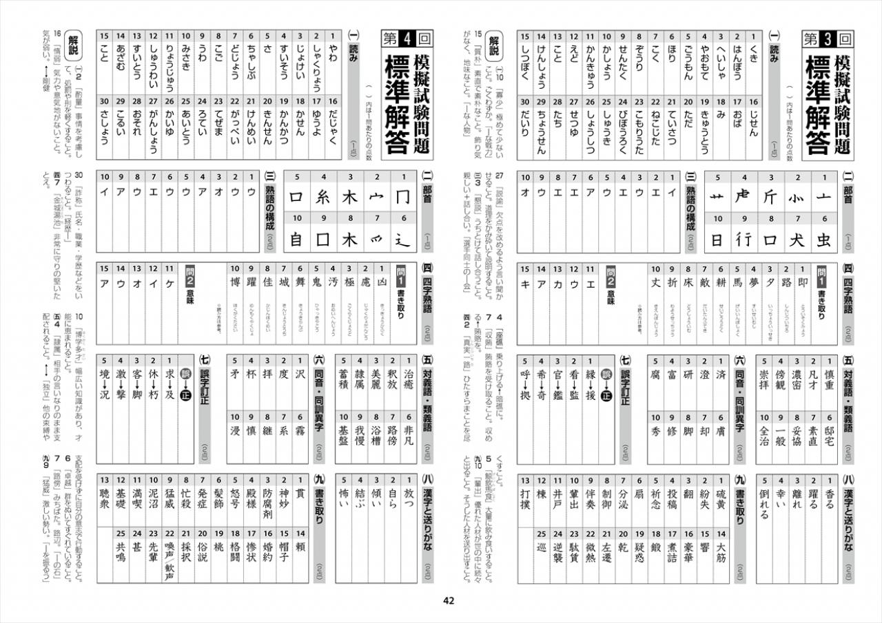漢字検定準2級 本試験そっくり 問題集 ナツメ社