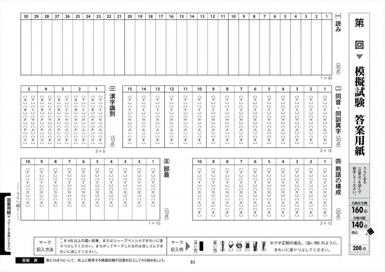 漢字検定3級 本試験そっくり 問題集 ナツメ社